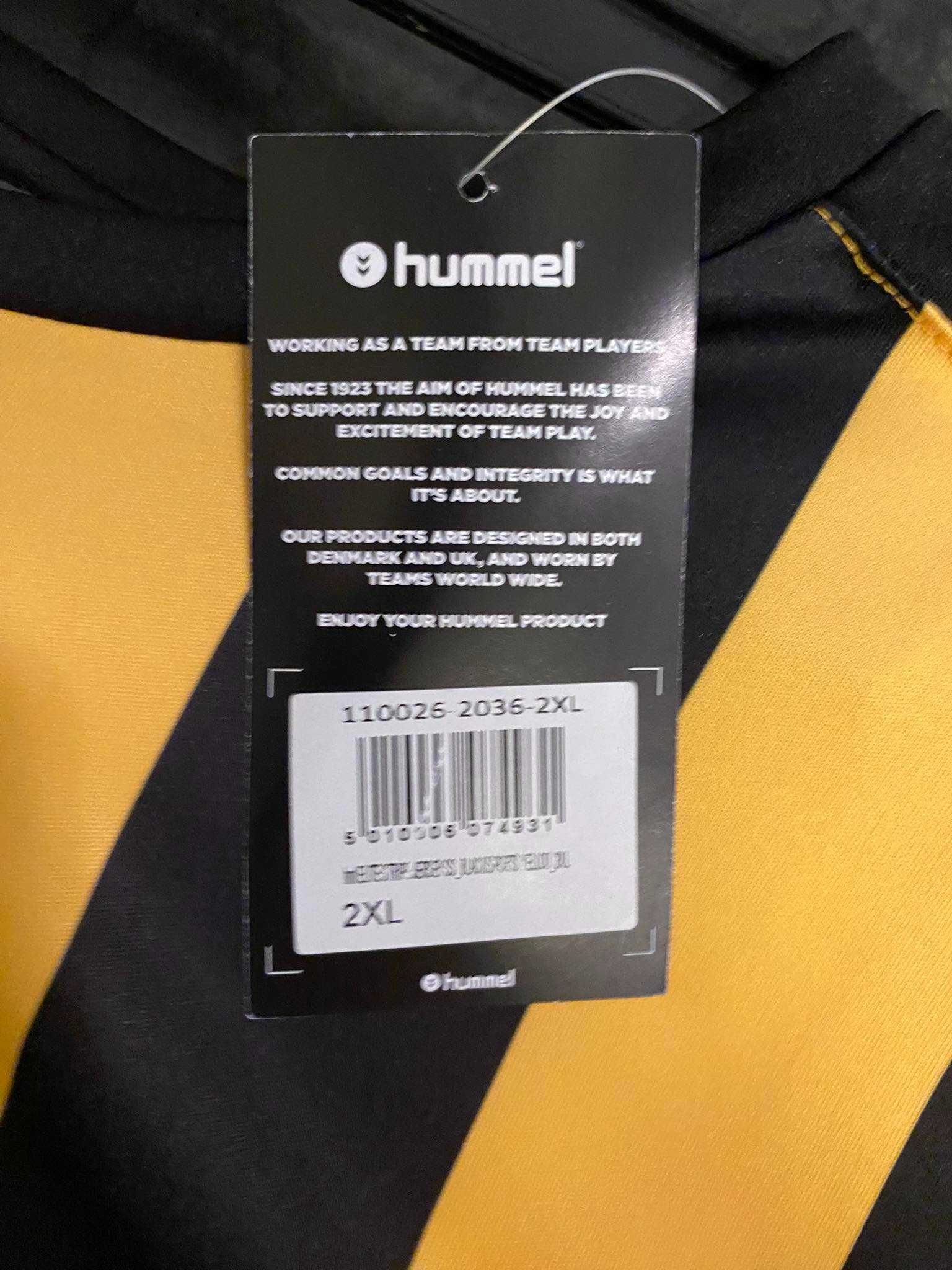 Żółto-Czarna Koszulka Sportowa Hummel XXL