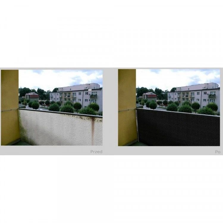 Mata osłonowa balkonowa 380 cm x 110 cm Rattan Art Antracyt