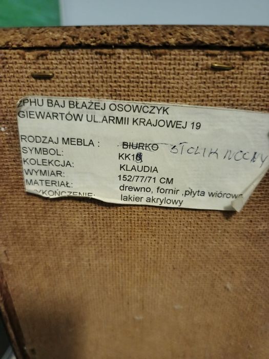 Szafka drewniana -stolik nocny Klaudia