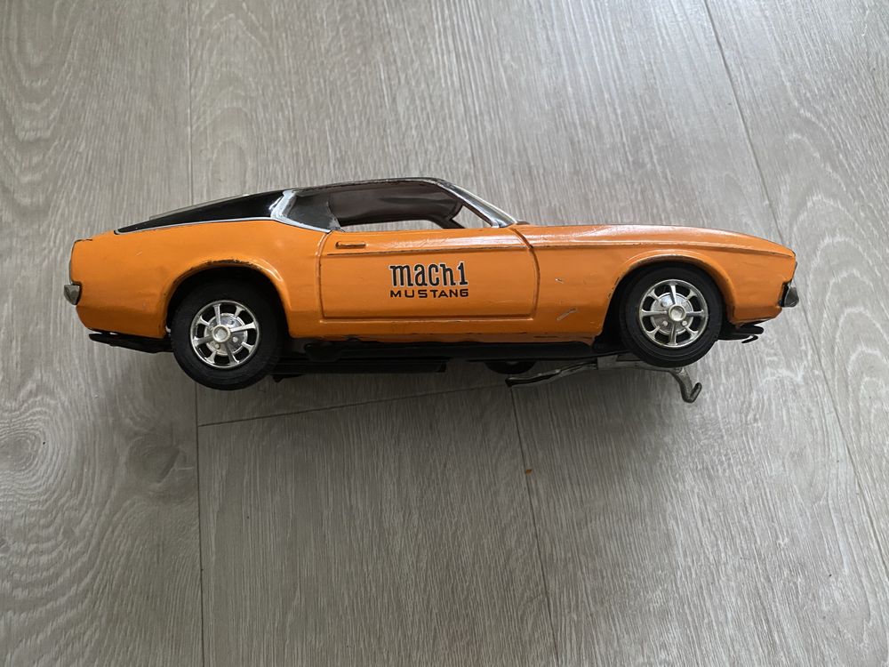 carro em chapa Taiyo Tin Ford Mustang Mach 1 , Japan - anos 60 / 70