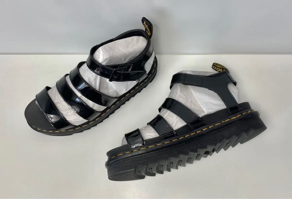 Dr Martens Blaire black sandały sandals skóra gladiator martensy