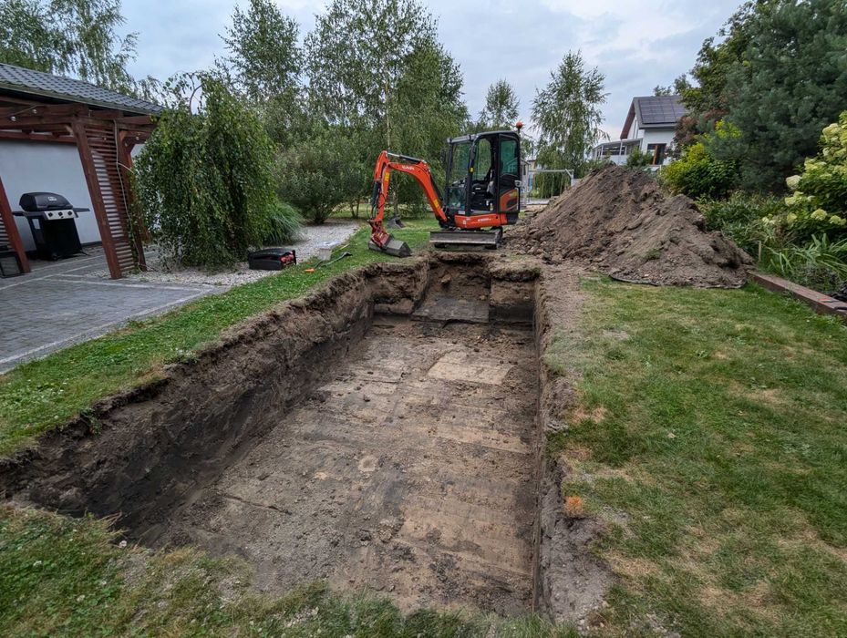 Usługi minikoparką, prace ziemne, wykopy