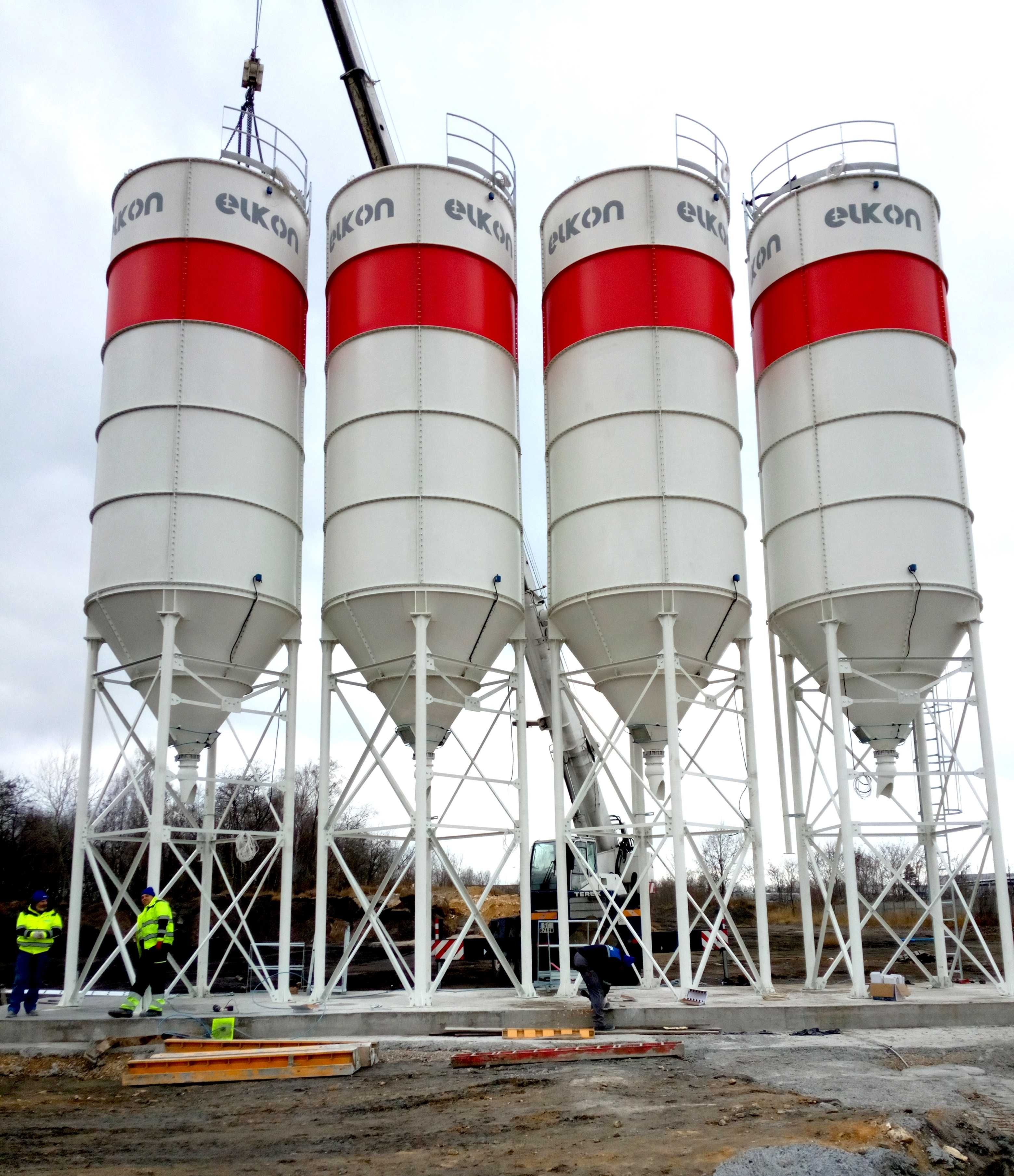 Skręcany Silos na cement  100 ton (75 m³) z osprzętem i z dostawą