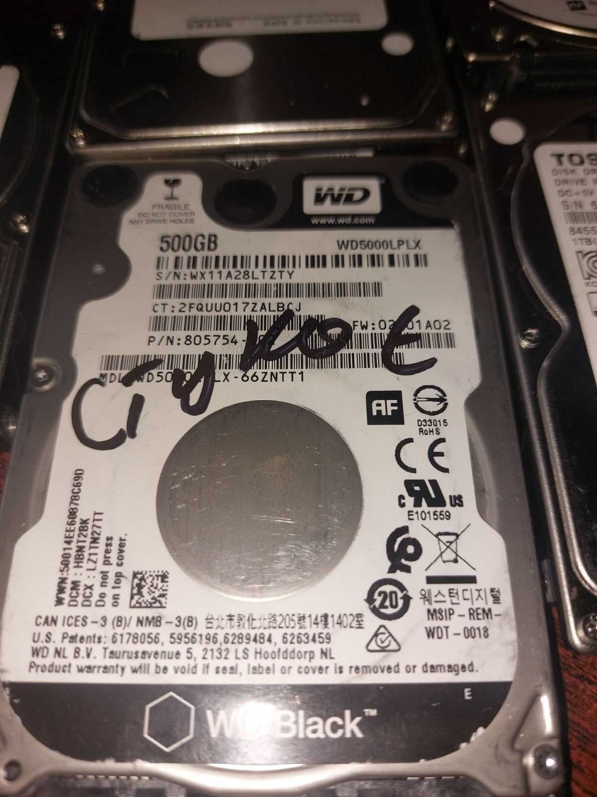 Жосткий диск для ноутбука 1 TB, 500 GB