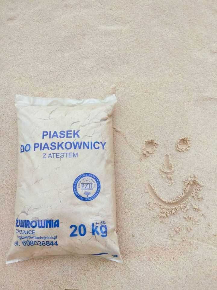 Piasek do piaskownicy, na plac zabaw z atestem