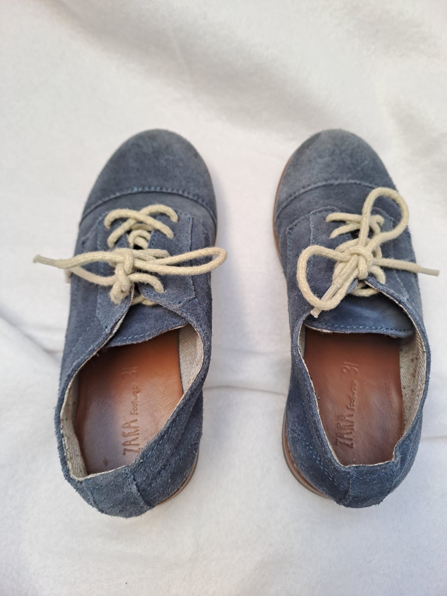 Buty dziecięce, niebieskie, wiązane, Zara, rozmiar 31