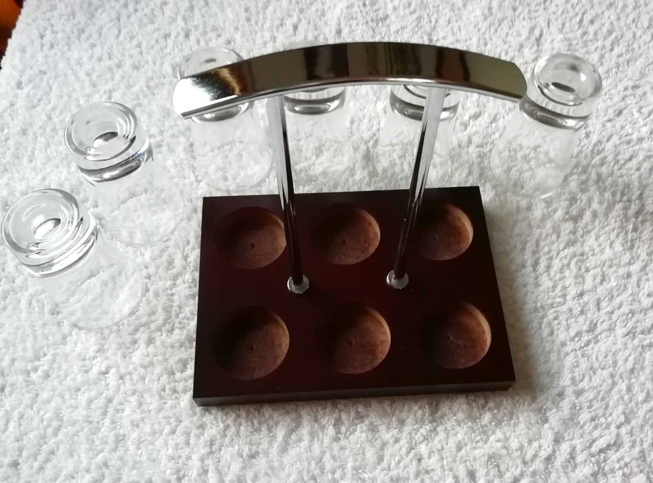 Conjunto de 6 copos de Shot com suporte, Novo da marca Pórtico