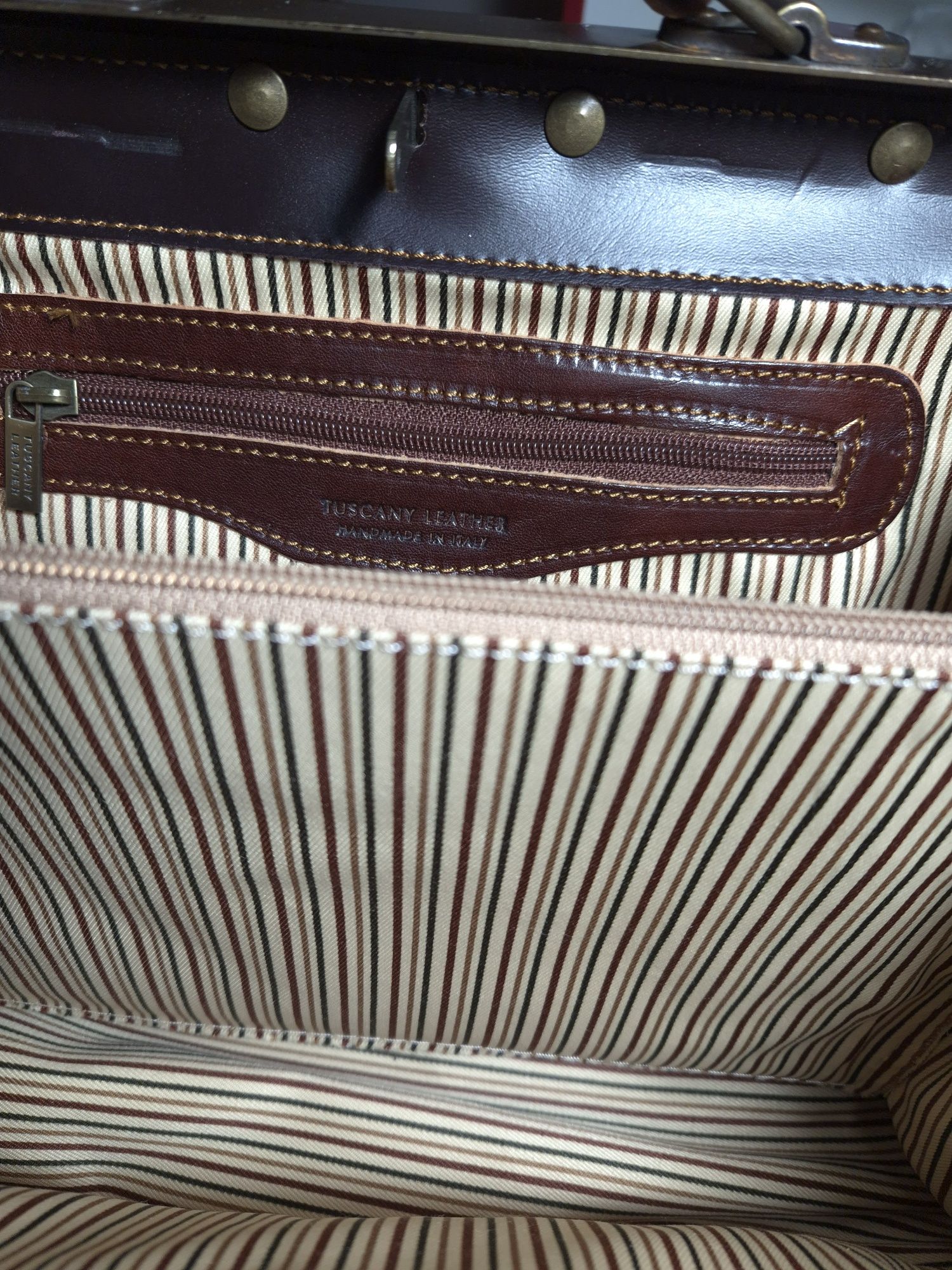 Кожаная сумка - саквояж Tuscany Leather MONA-LISA TL10034 (Коричневый)