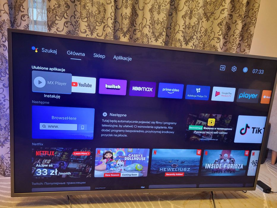 Telewizor PHILIPS 55PUS7303/12 55" LED 4K Android TV Ambilight x3