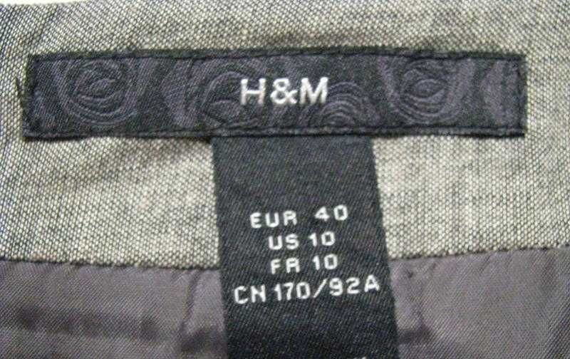 H&m платье из рами или ткань из крапивы и хлопка, стального цвета