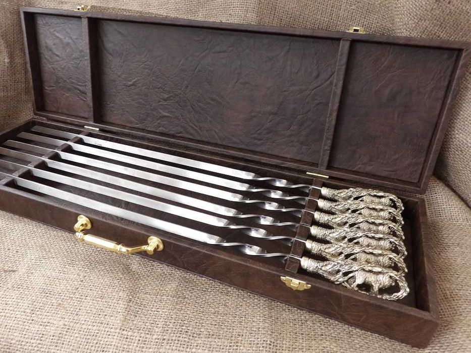 Шампура ручної роботи Лев. Ювелірне лиття із бронзи! Подарунок