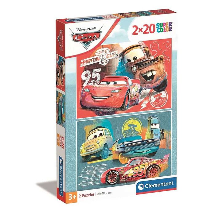Puzzle Clementoni Disney Cars SuperColor 27x18,5cm 2x20 peças