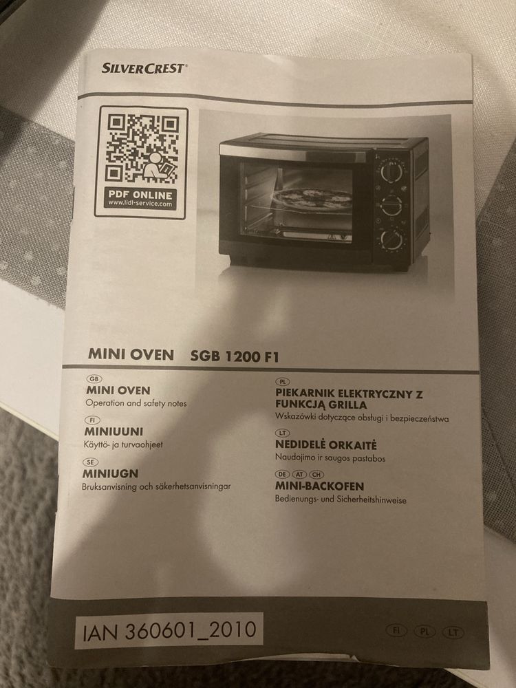 Mały piekranik mini oven Slivercrest SGB 1200 F1