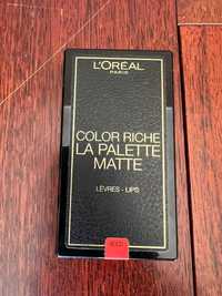L`Oréal Paris, Color Riche, La Palette Matte Paleta matowych szminek
