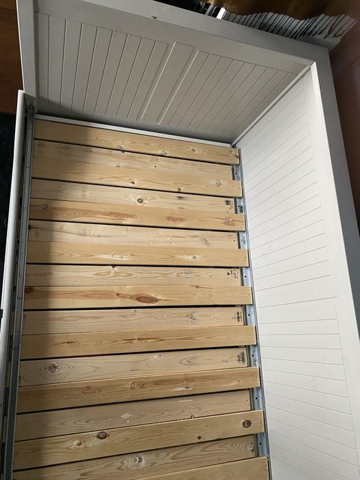 Lóżko rozkladane Ikea Hemnes szare 80-160 x 200