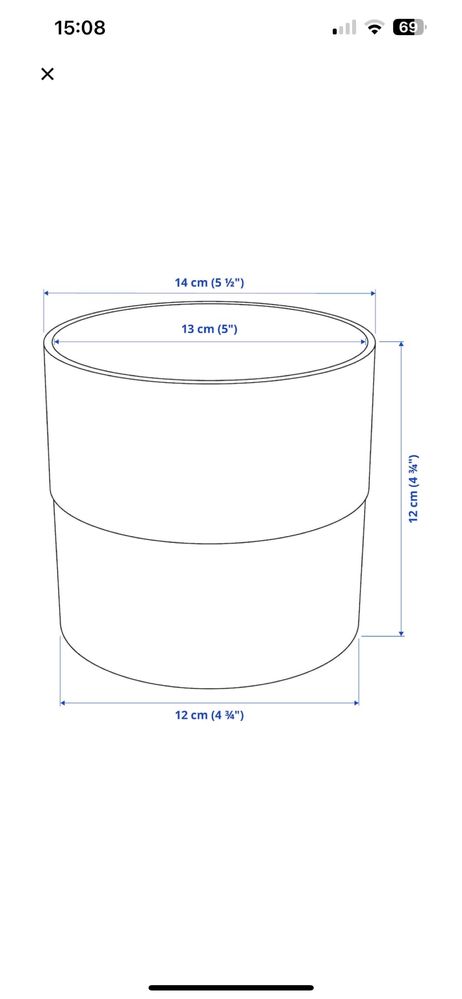 Osłonka doniczki, doniczka Nypon 12cm Ikea