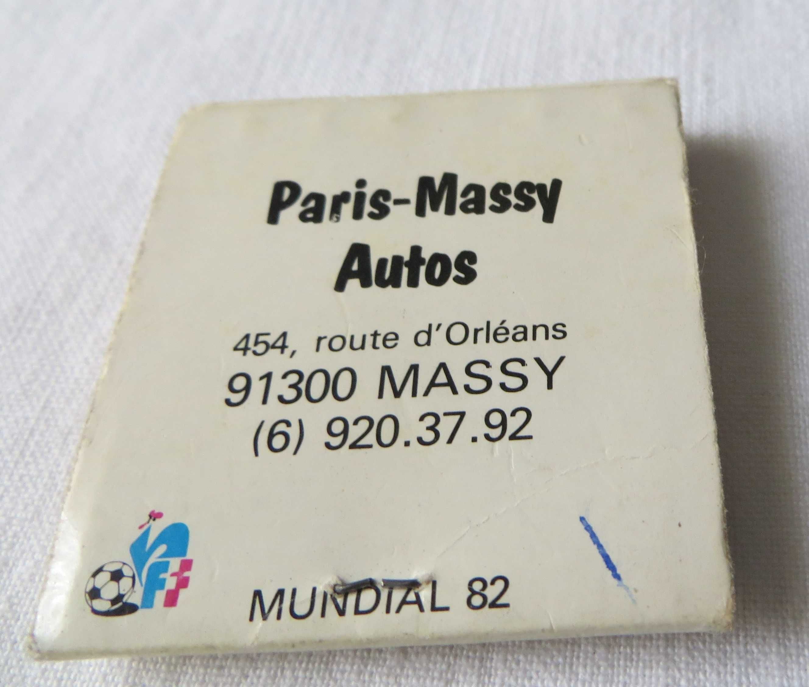 Carteiras Fósforos Seleção Francesa Mundial 82 + 3