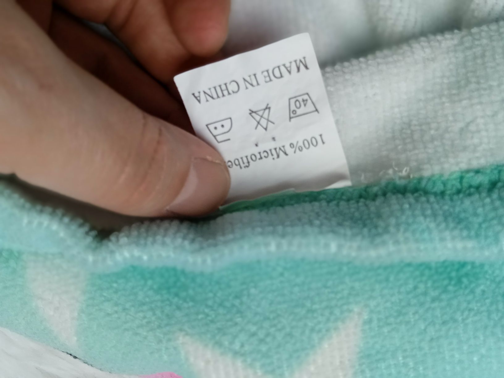 Ręcznik z kapturem szlafrokowy jednorożec kolorowy dla dziewczynki