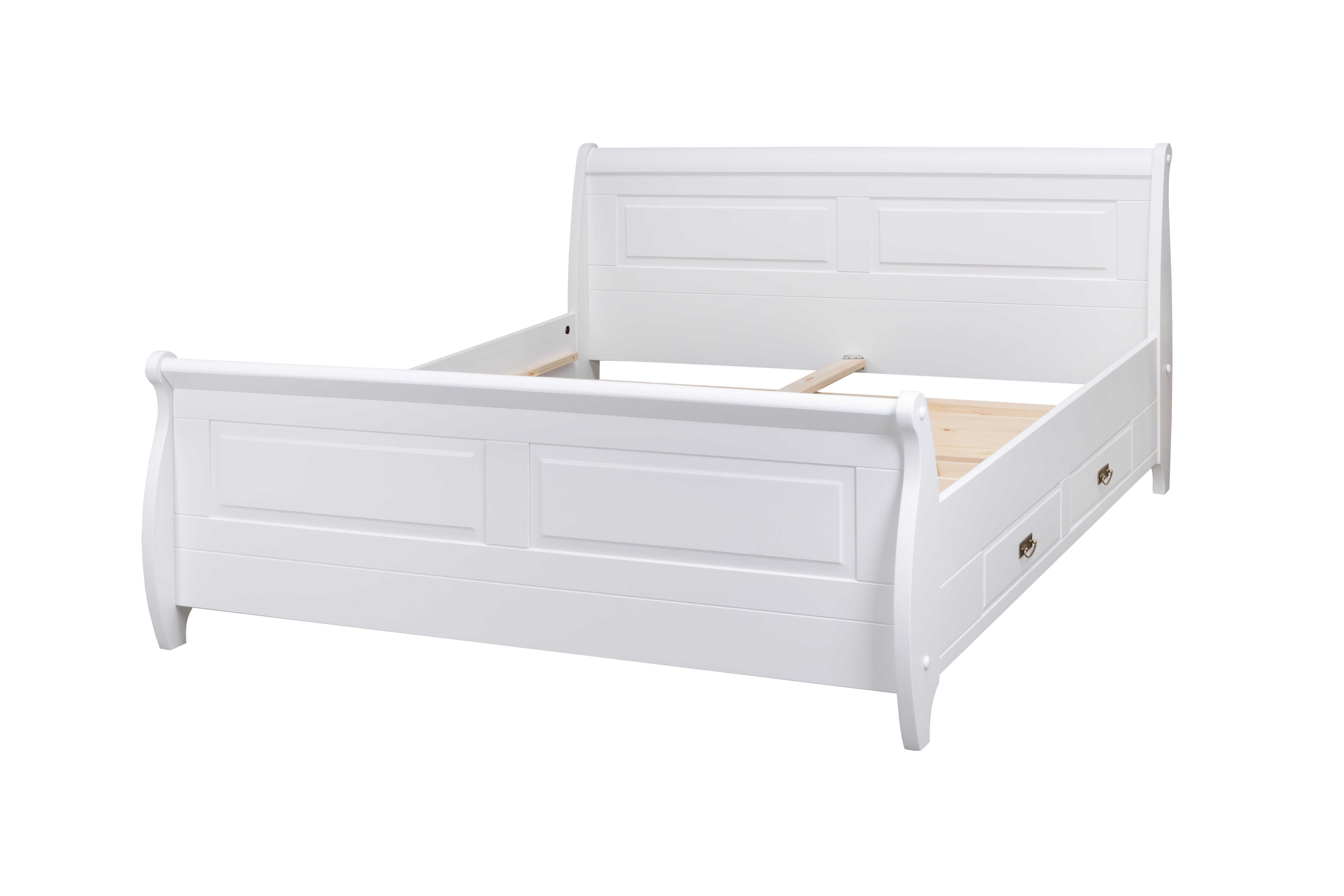 Łóżko 140x200 białe sosnowe drewniane ROLAND – WYPRZEDAŻ !