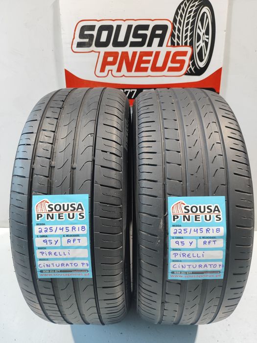 2 pneus semi novos 225-45R18 Pirelli RFT - Oferta dos Portes