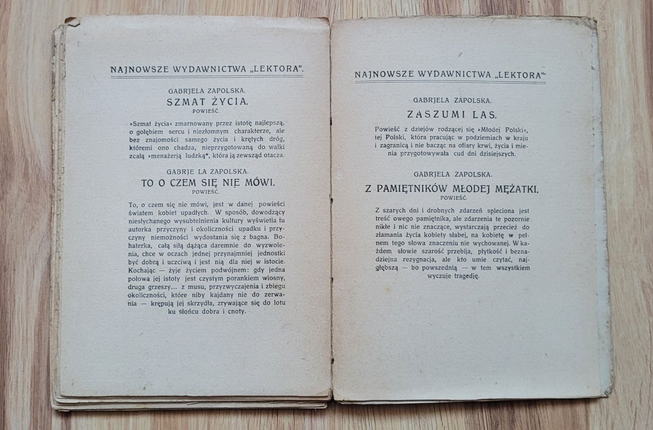 Gabriela Zapolska - Pani Dulska przed sądem, wydanie z 1923 roku