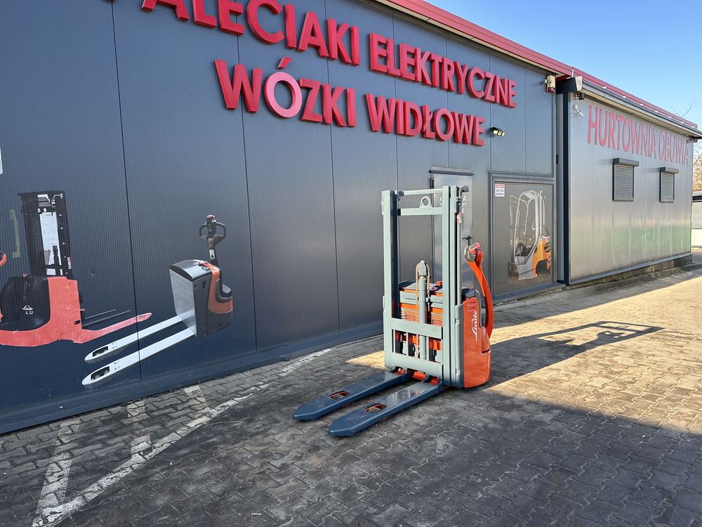 Paleciak elektryczny Linde 1000 kg 250 cm mały zwrotny