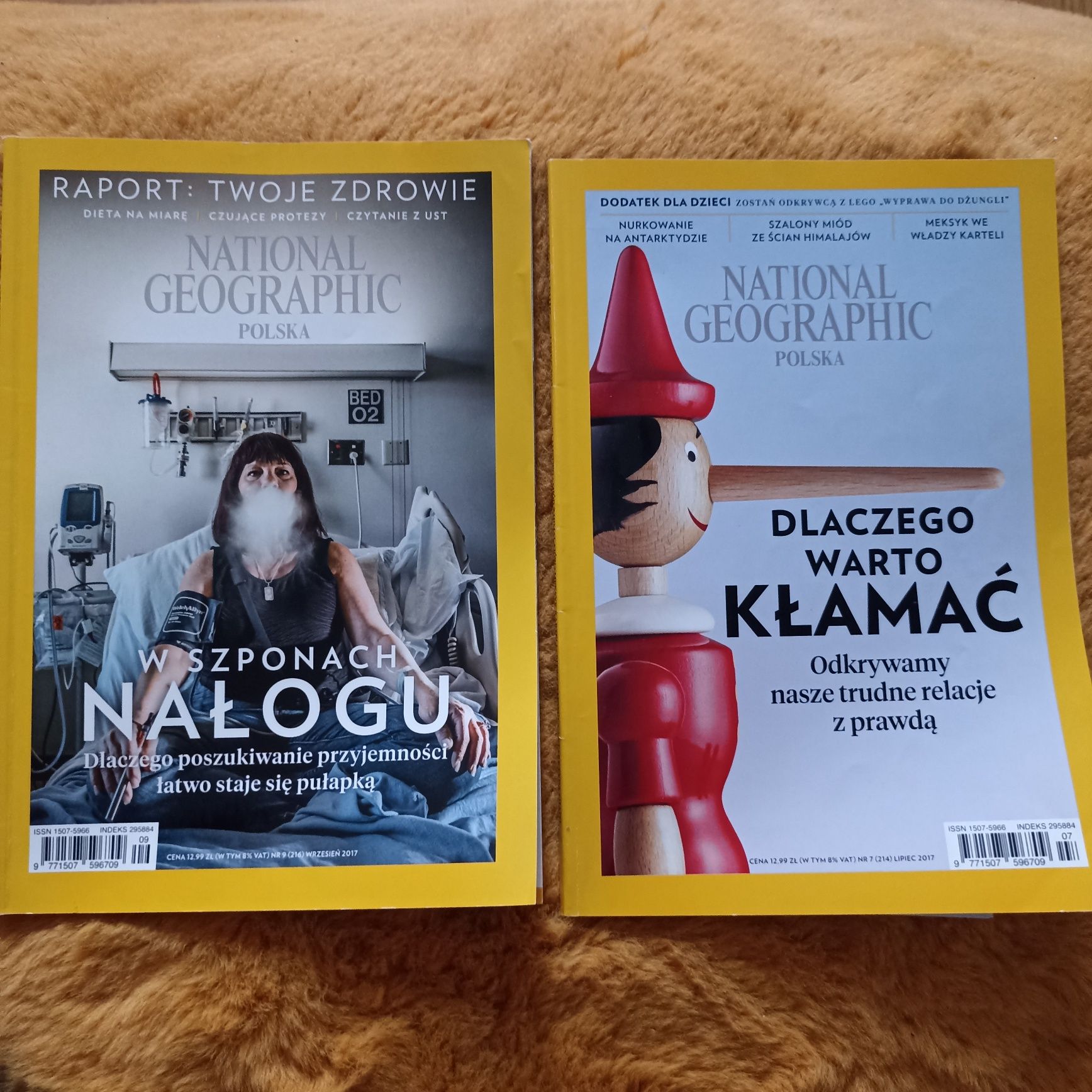 Gazety National Geographic 7 numerów z lat od 2014 do 2018