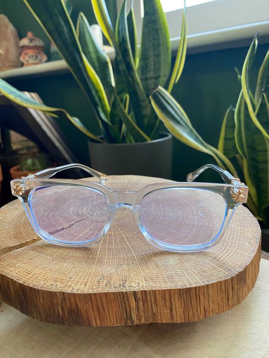 Okulary zerówki w stylu Chrome Hearts