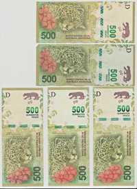 Notas Argentina 500 pesos Fauna Jaguar