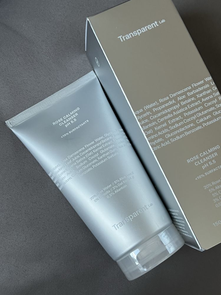 Гель для вмивання Transparent-lab rose calming cleanser ph 5.5 150 мл