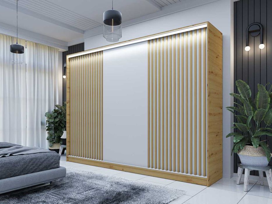 Szafa przesuwna z lamelami 150x205x56
