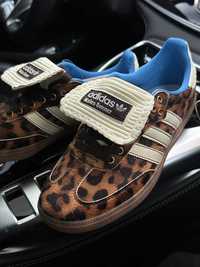 Женские кроссовки Adidas Samba Wales Bonner Leopard низкие кеды