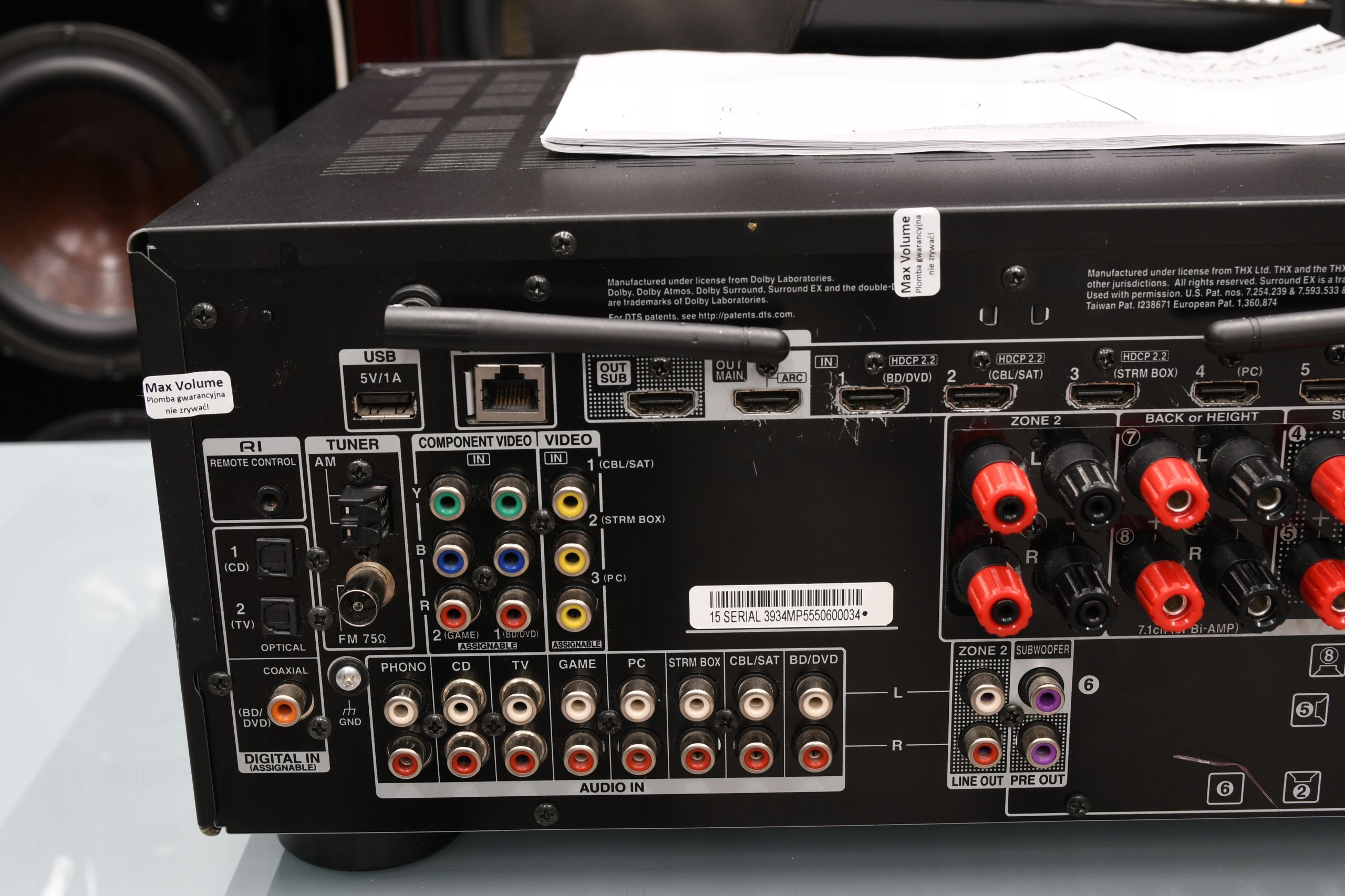 amplituner wzmacniacz do kina domowego stereo Onkyo TX-NR747 Atmos