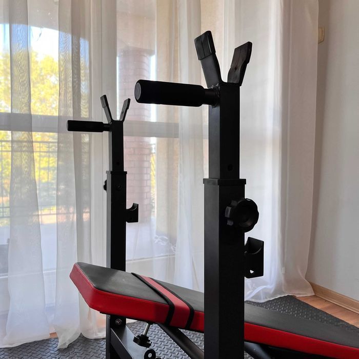 Zestaw Do Ćwiczeń 96kg Siłownia Ławeczka Hantle Sztanga Obciążenia