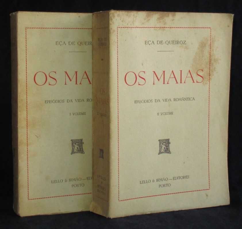 Livro Os Maias Episódios da Vida Romântica Eça de Queirós 2 Volumes