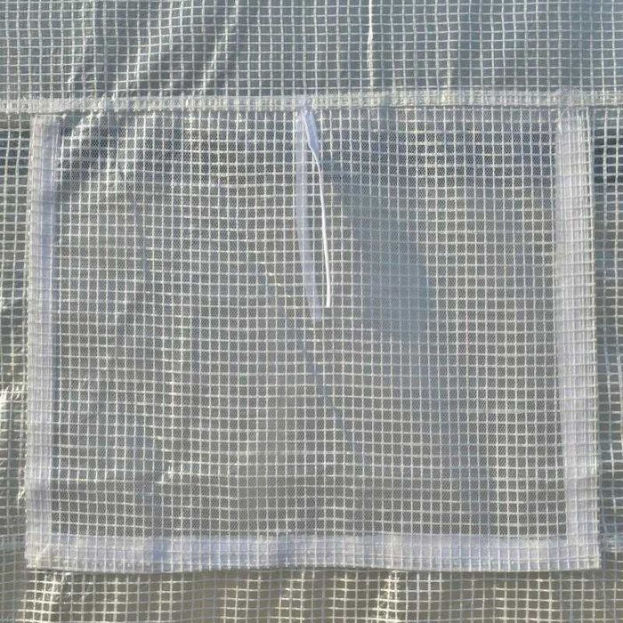 Estufa com 2 portas e 6 janelas 600x300x280 cm