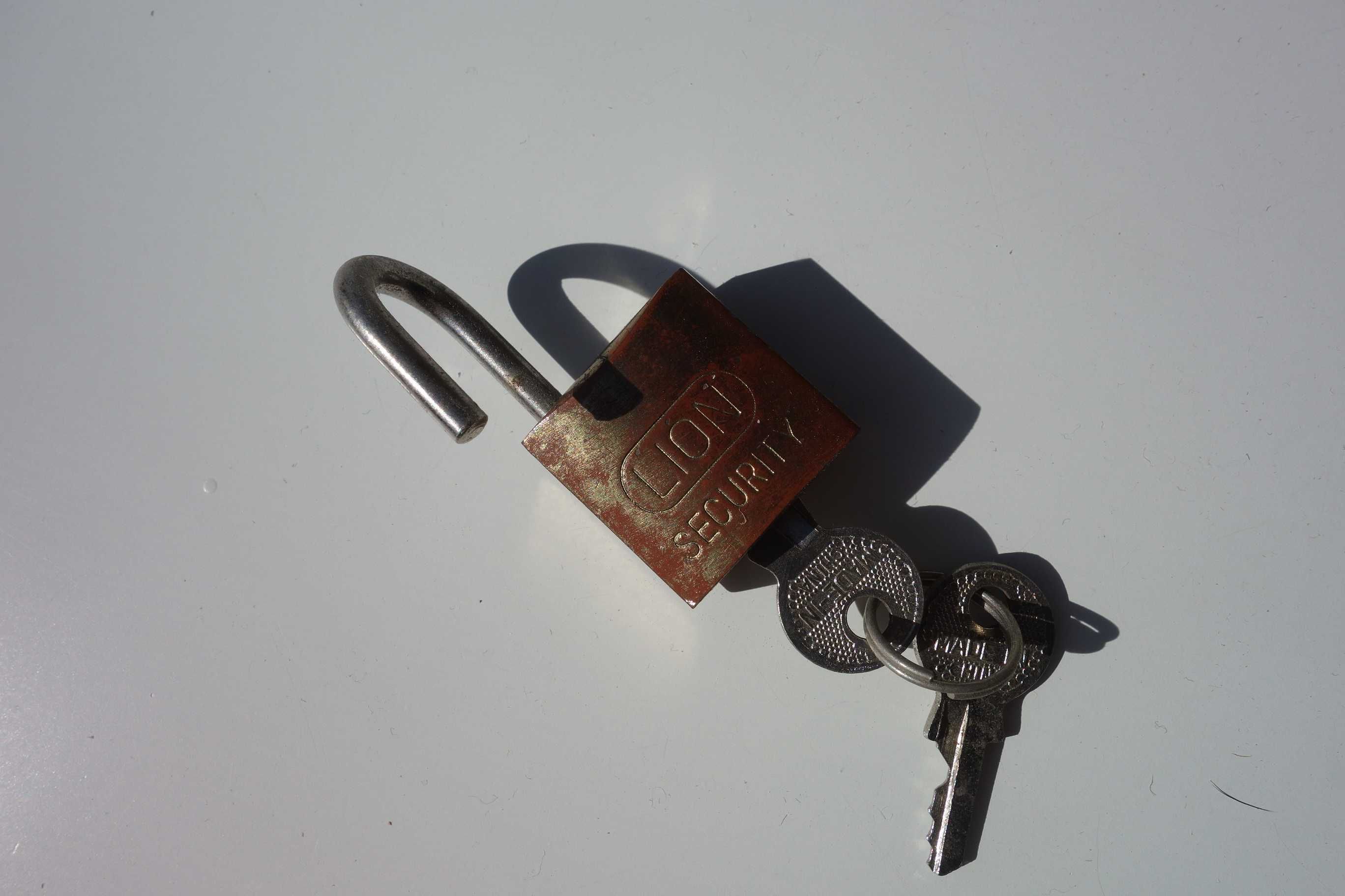 LION Security malutka kłódka z 2 kluczykami sprawna kompletna