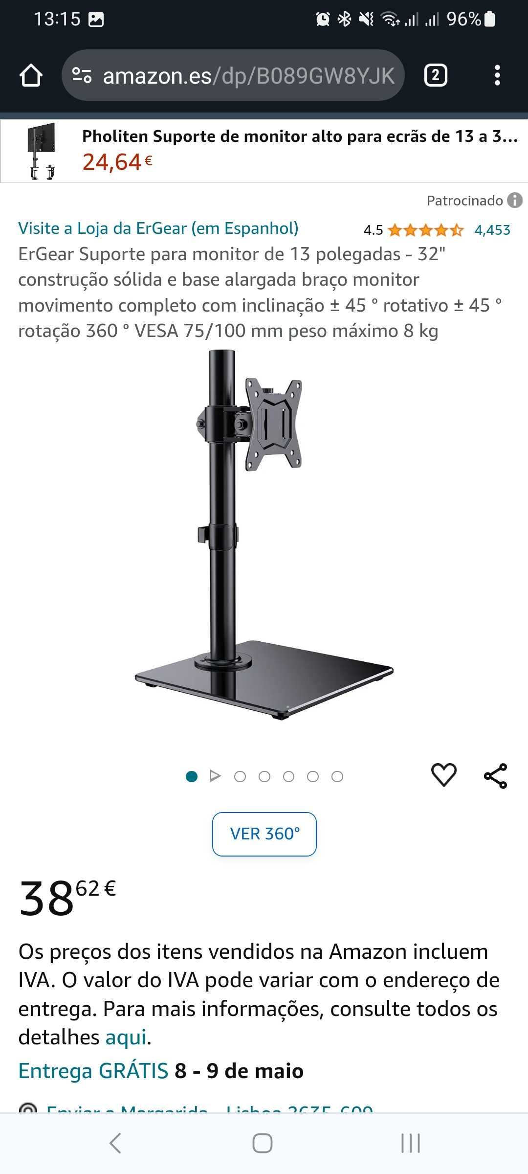 Suporte para monitor de 13 polegadas - 32"