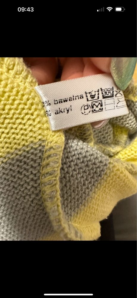 Sweter w paski rękaw 3/4 S/M