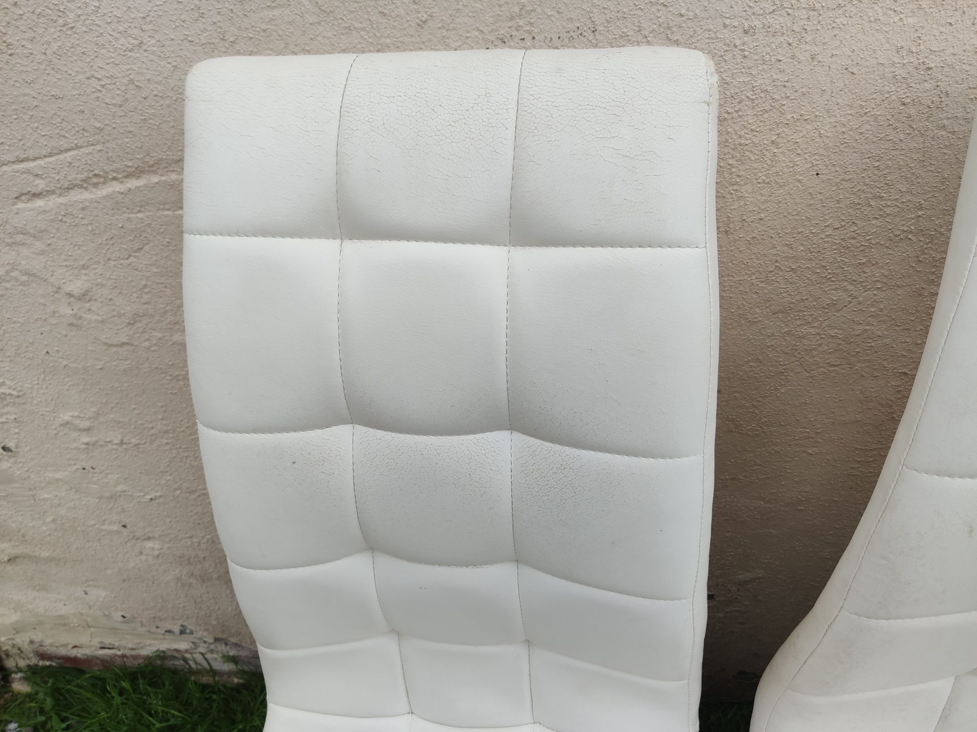 Krzesła kuchenne tapicerowane ecoskóra chrom komplet 4szt.