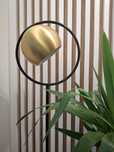 Lampa stojąca czarno zlota