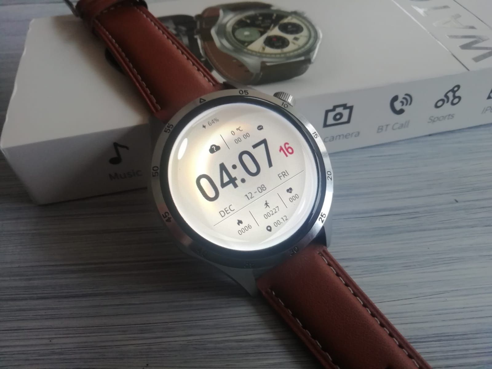 GT4 Pro Plus Smartwatch 48mm com chamadas (Novo) pele Castanha