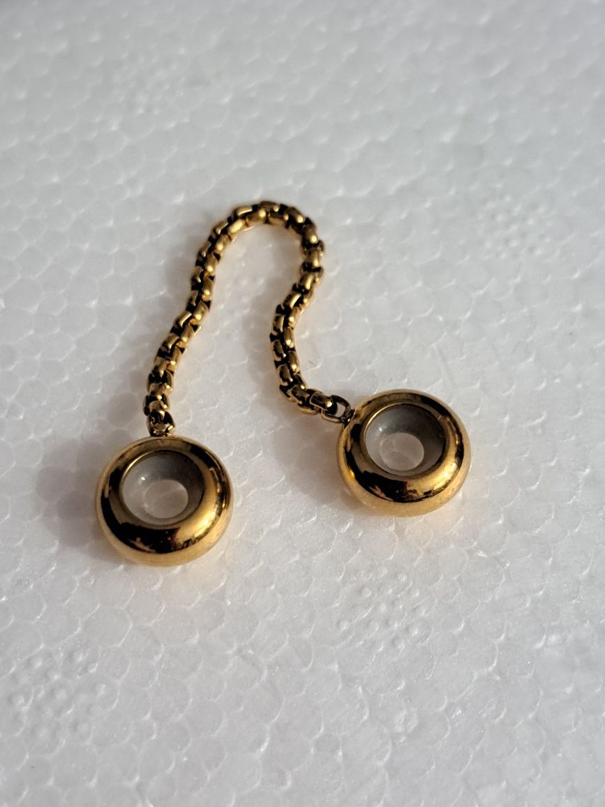 Charms łańcuszek zabezpieczający zloty - stal chirurgiczna 316l.