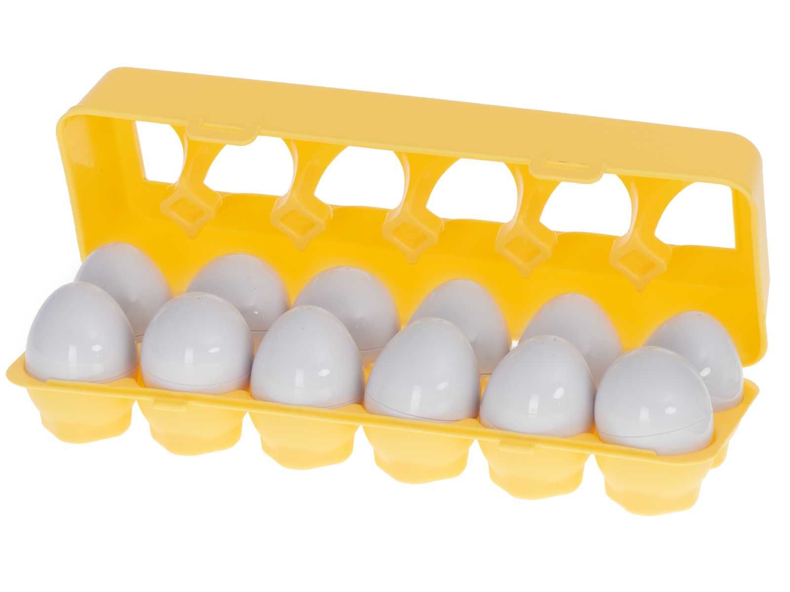 Układanka edukacyjna sorter dopasuj kształty cyferki jajka 12 sztuk