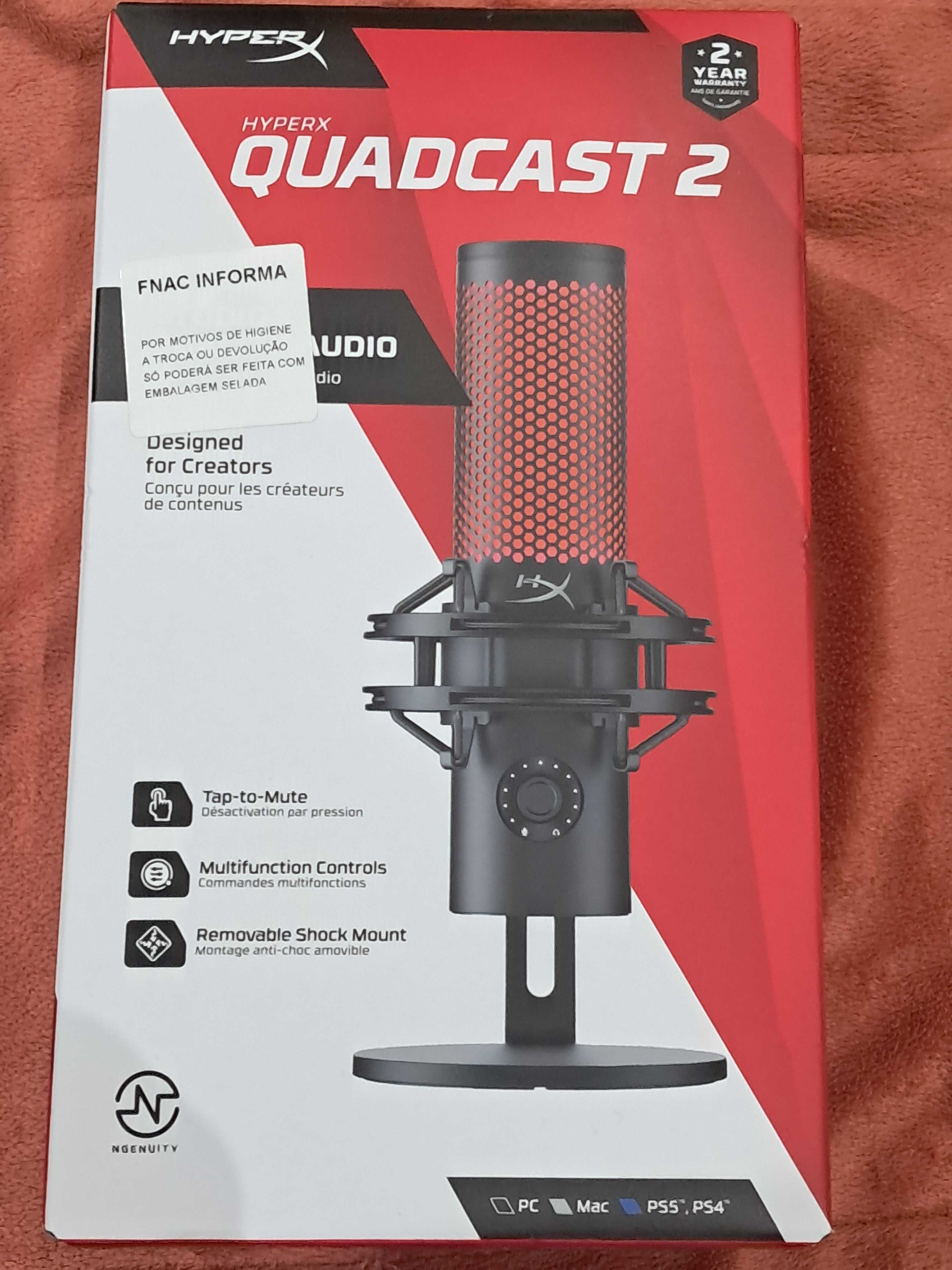 Microfone HyperX QuadCasT2