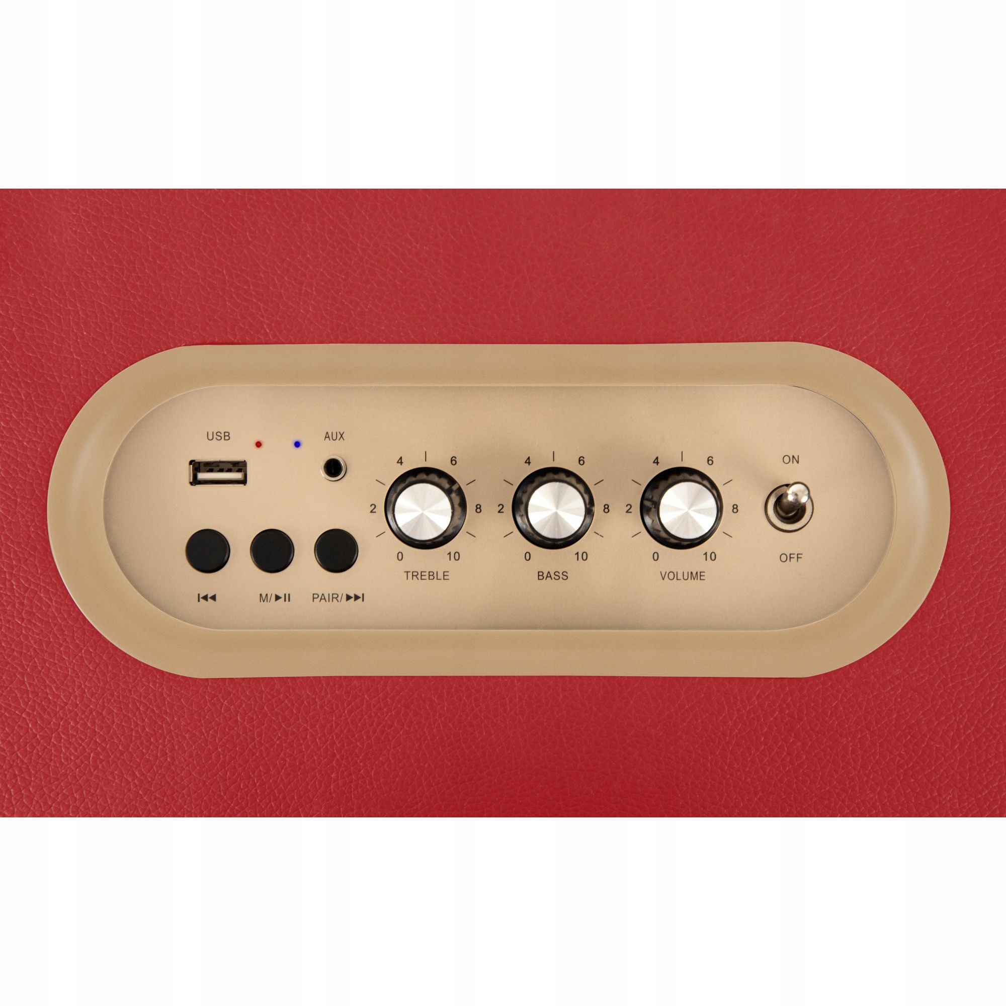 Głośnik Bluetooth Vintage 2x30W Bennett & Ross Czerwony