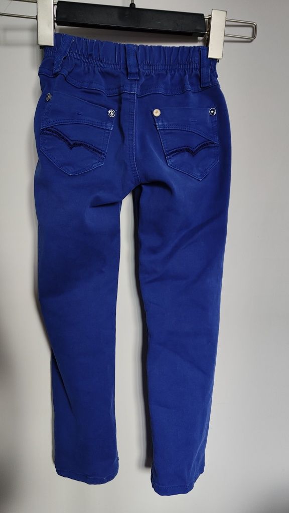 Chabrowe niebieskie spodnie dziewczęce 116