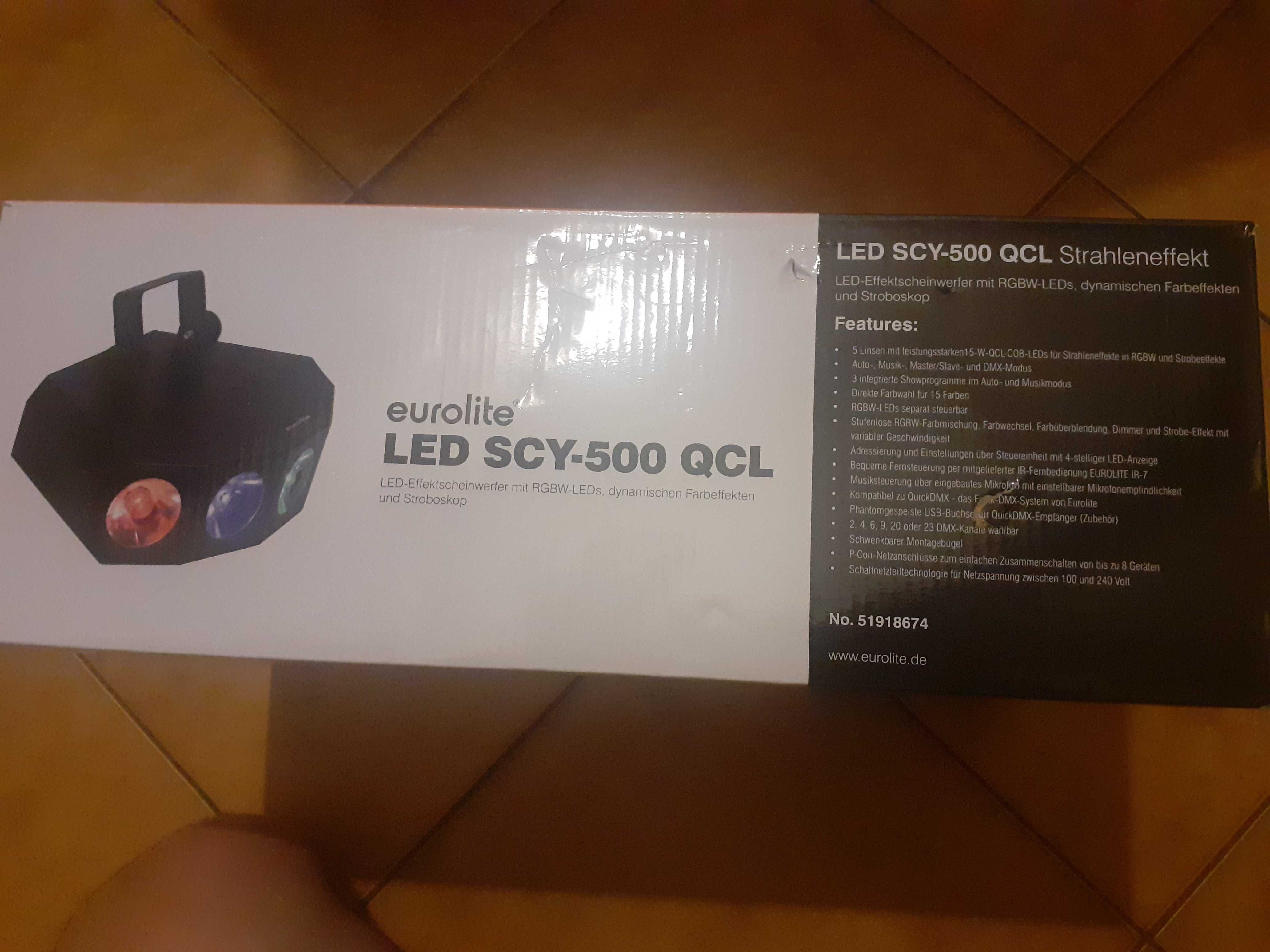 EUROLITE LED SCY-500 QCL Beam Effect + Millenium Reducer Flange 36-M10