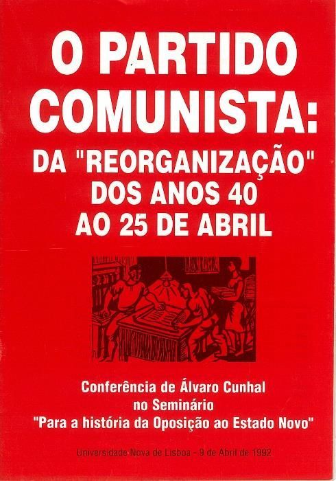 Livros e brochuras de e sobre Álvaro Cunhal/Manuel Tiago