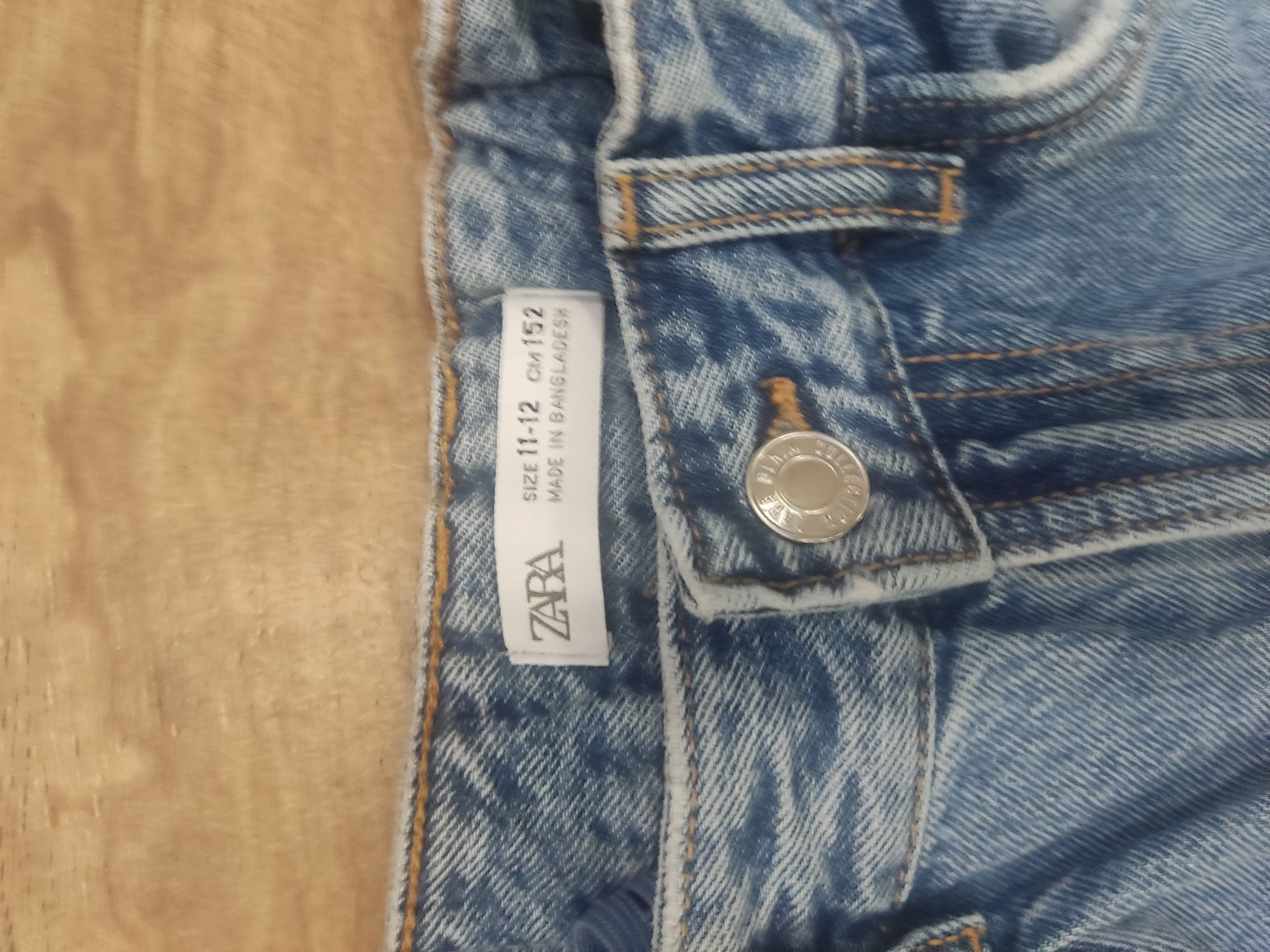 Spodnie szerokie dziewczęce, jeansy ZARA 11-12 lat, 152